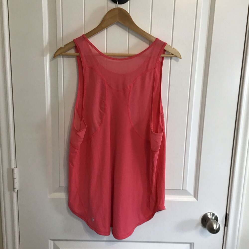 Lululemon Sculpt Tank Top in Coral/Salmon Mesh Size 10 Athletic - Picture 3 of 11